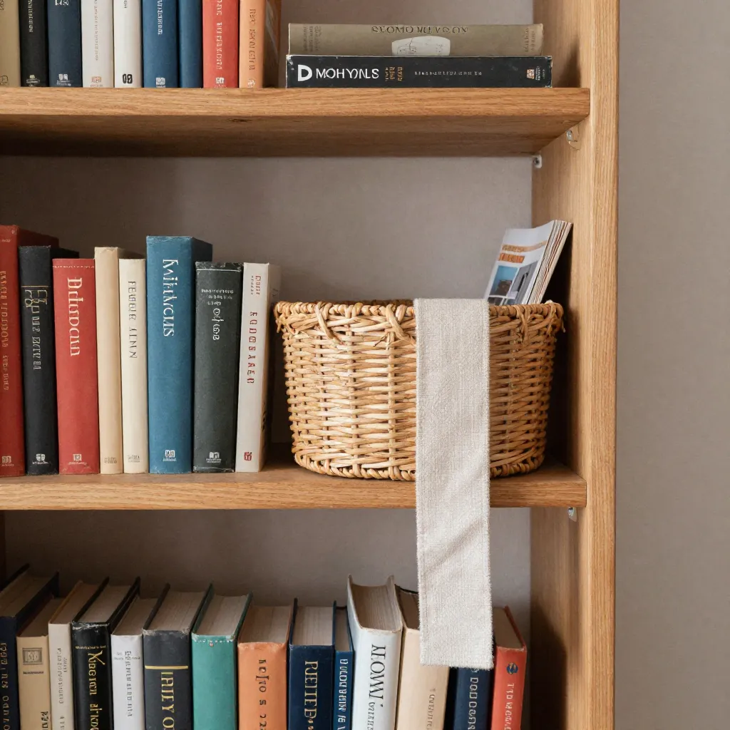 Books organized by color system